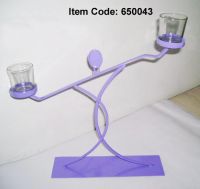 Iron Candle Holder with votive